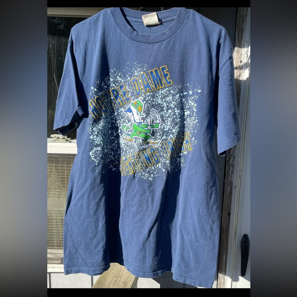 Vintage 90s Notre Dame Fightin Irish Nutmeg T Shirt Sz XL Tee College University